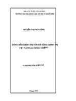 Dòng báo chính trị với đời sống chính trị việt nam giai đoạn 19251945​