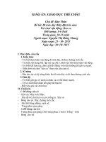 Giao an the duc day mau cuc hay Di tren day day dat tren san