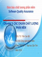 Bài giảng đảm bảo chất lượng phần mềm  chương 3   PGS TS  trần cao đệ 1015075