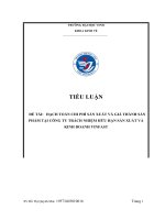 Tiểu luận (Luận Văn) HẠCH TOÁN CHI PHÍ SẢN XUẤT VÀ GIÁ THÀNH SẢN PHẨM TẠI CÔNG TY TRÁCH NHIỆM HỮU HẠN SẢN XUẤT VÀ KINH DOANH VINFAST