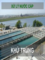 bài giảng xử lý nước cấp ( phần khử trùng)