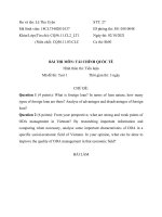 TÀI CHÍNH QUỐC TẾ