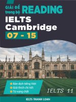 GIẢI ĐỀ CHI TIẾT READING IELTS CAMBRIDGE 11