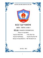 BÀI TẬP NHÓM MÔN TIẾNG ANH 3 đề tài MAKING INFERENCES 