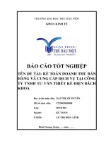 Kế toán doanh thu bán hàng và cung cấp dịch vụ tại công ty tnhh tư vấn thiết kế điện bách khoa  