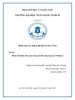 Phân tích khâu thu mua trong chuỗi cung ứng của walmart 