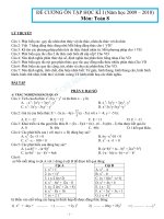 On tap hoc ky 1 toan 8