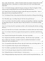 Đề cương ôn tập Môn Xây dựng Đảng cộng sản Việt Nam CCLLCT