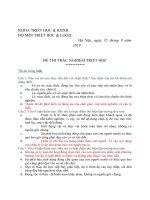 Cau hoi ôn tập môn triết học macleenin( full 120 câu có đáp án, sát đề thi )
