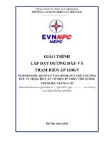 Giáo trình Lắp đặt đường dây và trạm biến áp 110 kV  (Trung cấp) - Trường CĐ Điện lực Miền Bắc