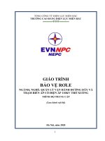 Giáo trình Bảo vệ rơle (Trung cấp) - Trường CĐ Điện lực Miền Bắc