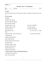 Giáo án dạy thêm tiếng anh lớp 8 