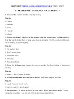 Sách bài tập tiếng Anh 6 Starter Unit Language focus trang 7