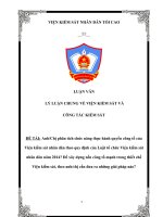 luận văn phân tích chức năng thực hành quyền công tố của Viện kiểm sát nhân dân theo quy định của Luật tổ chức Viện kiểm sát nhân dân năm 2014? Để xây dựng nền công tố mạnh trong thiết chế Viện kiểm sát