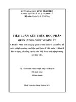 Phân tích công cụ quản lí nhà nước về kinh tế và đề xuất giải pháp nâng cao hiệu quả quản lí nhà nước về kinh tế khi sử dụng các công cụ này của việt nam hoặc địa phương nơi làm việc 