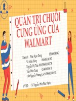 QUẢN TRỊ CHUỖI CUNG ỨNG CỦA WALMART 