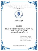 PHÂN TÍCH CHỦ TỊCH TẬP ĐOÀN CÀ PHÊ TRUNG NGUYÊN ĐẶNG LÊ NGUYÊN VŨ 