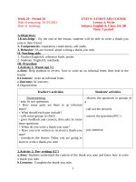 Giáo án tiếng anh 8 kì 2, soạn chuẩn cv 5512