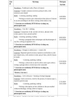 Giáo án dạy thêm anh 9 sách thí điềm, kỳ 1 