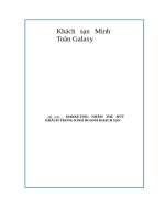bài báo cáo thực tập : MARKETING NHẰM THU HÚT KHÁCH TRONG KINH DOANH NHÀ HÀNG ,KHÁCH SẠN