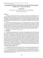 Đặc điểm địa hóa đá mẹ sinh dầu tại một số giếng khoan thuộc lô 1 và 2, bể sông Hồng