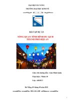 TỔNG QUAN TÌNH HÌNH DU LỊCH THÀNH PHỐ HỘI AN