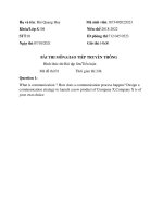 What is communication how does a communication process happen design a communication strategy to launch a new product of TH true milk company x is of your own choice