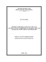 Tìm hiểu nghệ thuật quân sự việt nam vận dụng vào sự nghiệp bảo vệ tổ quốc việt nam xã hội chủ nghĩa trong tình hình mới    