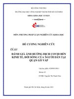 ĐÁNH GIÁ ẢNH HƯỞNG DỊCH COVID đến KINH TẾ, đời SỐNG CỦA NGƯỜI DÂN TẠI QUẬN GÒ VẤP 