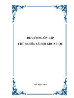 Đề cương ôn tập môn Chủ nghĩa Xã hội khoa học bản chi tiết