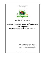 Nghiên cứu khả năng hấp phụ ion kim loại pb trong nước của vlhp vỏ lạc    
