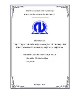 TỔ CHỨC LAO ĐỘNG “Thực trạng về điều kiện lao động và chế độ làm việc tại Công ty Samsung Việt Nam hiện nay.”