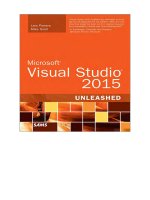 Microsoft visual studio 2015 unleashed 