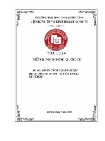 TIỂU LUẬN MÔN KINH DOANH QUỐC TẾ PHÂN TÍCH CHIẾN LƯỢC KINH DOANH QUỐC TẾ CỦA LOUIS VUITTON