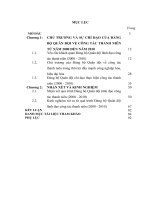 LUẬN văn THẠC sĩ   đảng bộ quân đội lãnh đạo công tác thanh niên từ năm 2000 đến năm 2010