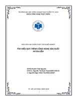 TÀI LIỆU CÔNG NGHỆ THỰC PHẨM   báo cáo học PHẦN THỰC tập NGHỀ NGHIỆP   tìm HIỂU QUY TRÌNH CÔNG NGHỆ sản XUẤT mì ăn LIỀN