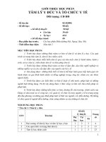 Giáo trình Tâm lý y đức và tổ chức y tế - Trường Cao đẳng Y tế Ninh Bình