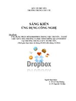 Sáng kiến công nghệ ứng dụng phần mềm dropbox trong việc truyền  tải dữ liệu giữa nhà trường và học sinh thông qua internet tại trường trung cấp y tế phú yên 