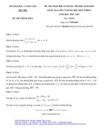 Đề chọn đội tuyển thi HSG Quốc gia Toán 12 năm 2020 – 2021 sở GDĐT Bến Tre