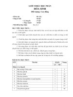 Giáo trình Hóa sinh - Trường Cao đẳng Y tế Ninh Bình