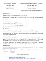 Đề thi chọn học sinh giỏi tỉnh Toán 12 năm 2019 – 2020 sở GDĐT Đồng Tháp