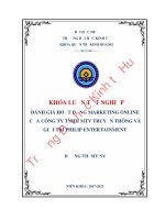 Đánh giá hoạt động marketing online của công ty tnhh mtv truyền thông và giải trí philip entertainment 