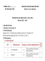 kế hoạch dạy học, phụ lục i cv 5512 môn khoa học xã hội 6, điều chỉnh cv 4040 