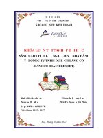 Nâng cao chất lượng dịch vụ nhà hàng tại công ty tnhh du lịch lăng cô (langco beach resort) 