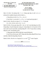 Đề chọn đội tuyển HSG Toán THPT năm 2020 – 2021 sở GDĐT Hà Tĩnh