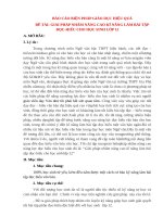 Báo cáo biện pháp giáo dục thi giáo viên giỏi ngữ văn lớp 12 