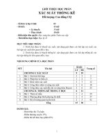 Giáo trình Xác suất thống kê - Trường Cao đẳng Y tế Ninh Bình