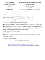 Đề chọn học sinh giỏi Toán năm 2020 – 2021 trường THPT chuyên Bến Tre