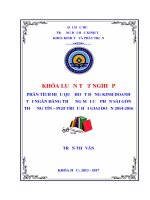 Phân tích hiệu quả hoạt động kinh doanh tại ngân hàng thương mại cổ phần sài gòn thương tín – pgd triệu hải giai đoạn 2014 2016 