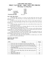 Giáo trình Thực vật dược và đọc viết tên thuốc - Trường Cao đẳng Y tế Ninh Bình